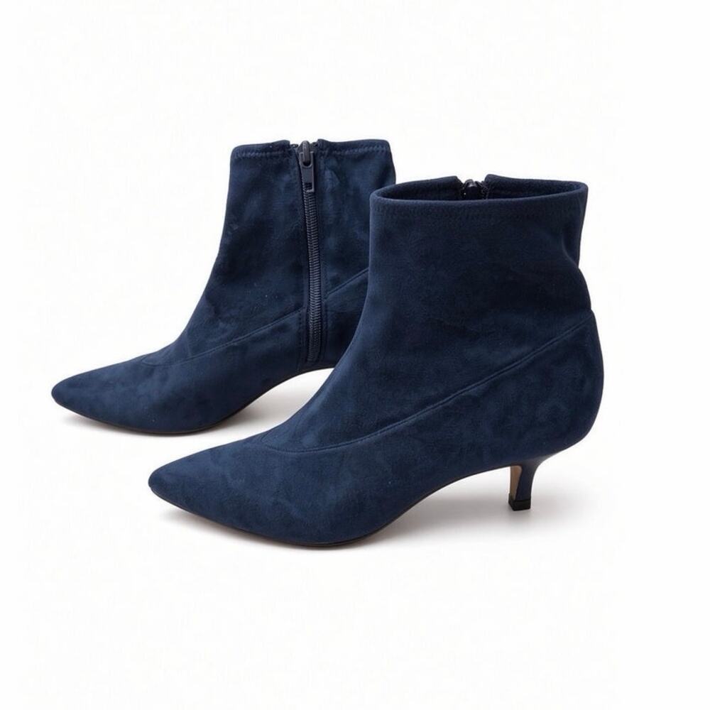 Circus by Sam Edelman Kirby Booties 8 Black Micro Pointed Kitten Heel - Picture 3 of 10